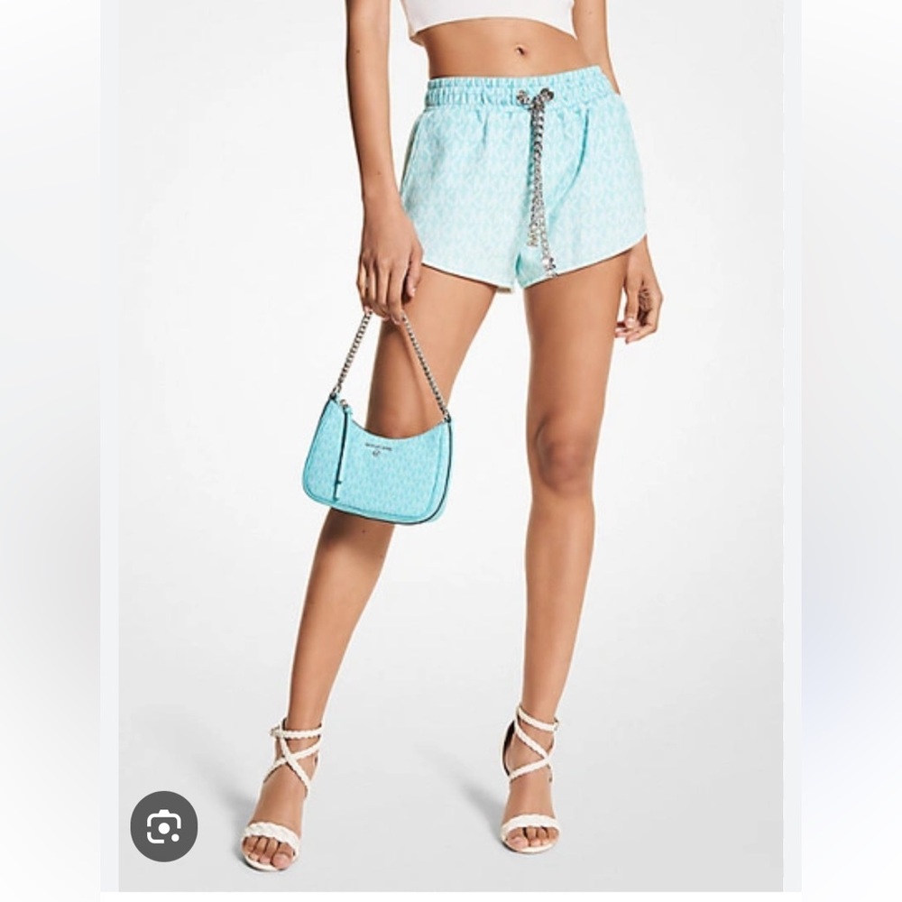 Michael Kors organic cotton ombré logo shorts size M NWT